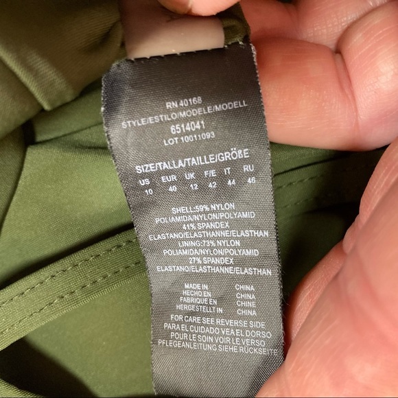 Amoressa Olive Color My World Diana One Piece Swimsuit size 10 - Picture 12 of 13